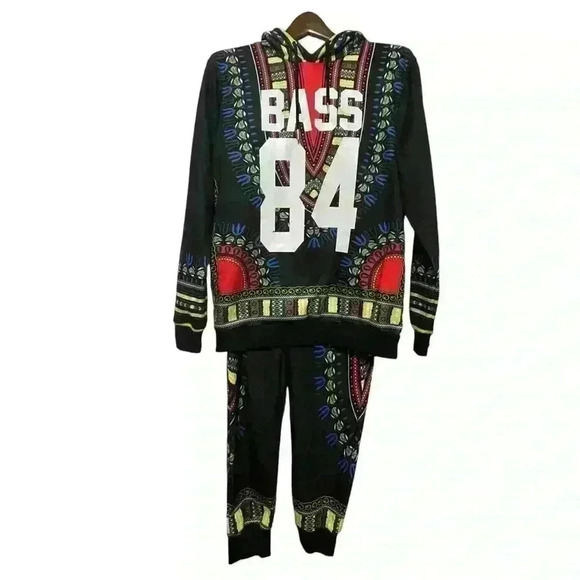 Bass by Ron Bass Large 84 hoodie sweatshirt & Medium Sweatpants 90’s Hip Hop - Picture 1 of 16